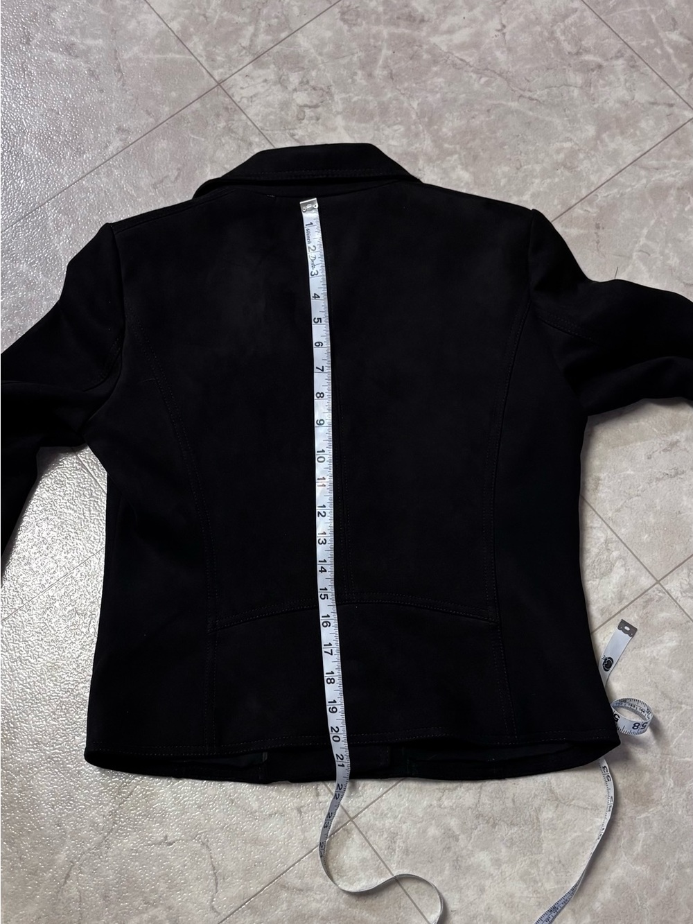 WHBM Vegan Ultra Suede Black Moto Jacket Size 6 EUC - Picture 14 of 15